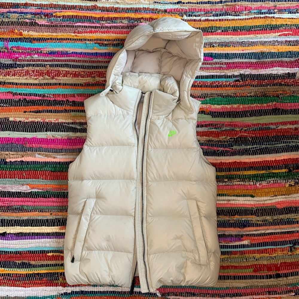Nike White Puffer Vest